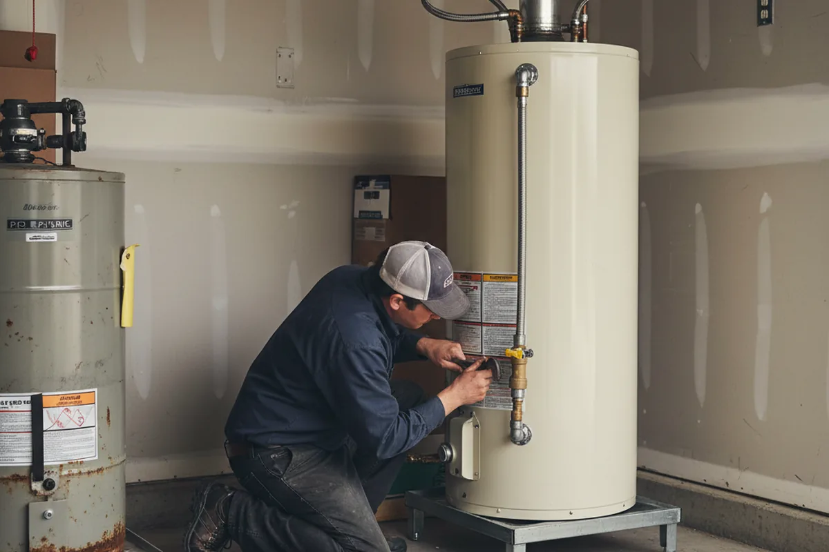 Water heater and shutoff valve replacement in Eldridge
