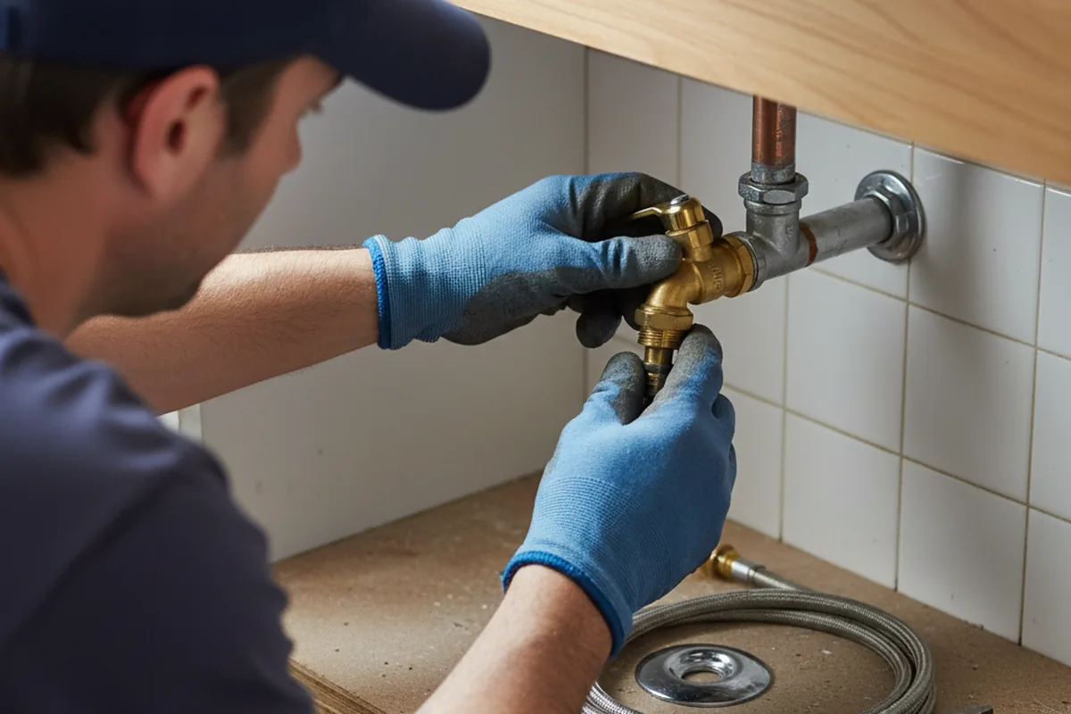 Shutoff valve and fitting work during Faucet and Fixture Repair in Eldridge